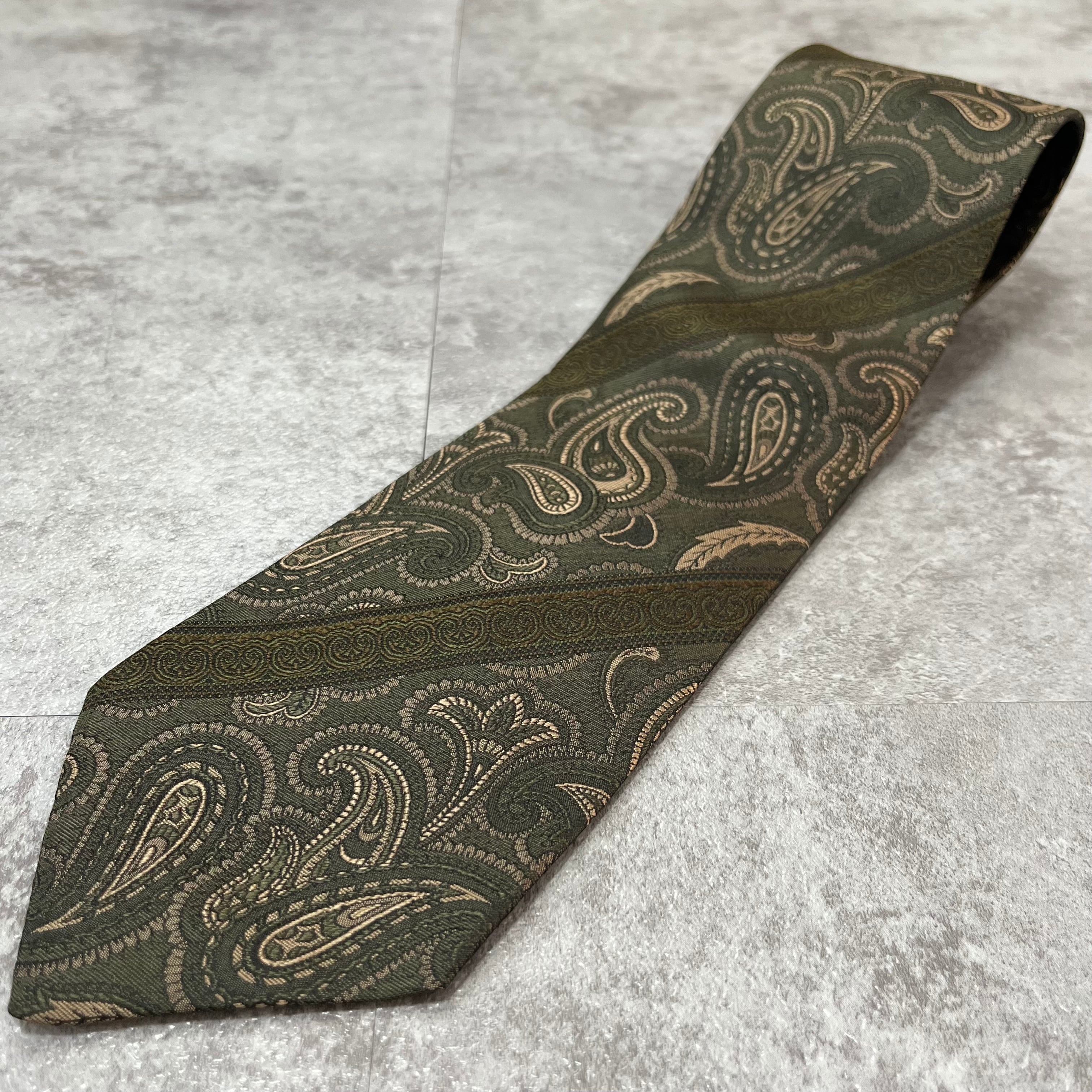 イタリア製 90s BURBERRY バーバリー ネクタイ ノバチェック グリーン