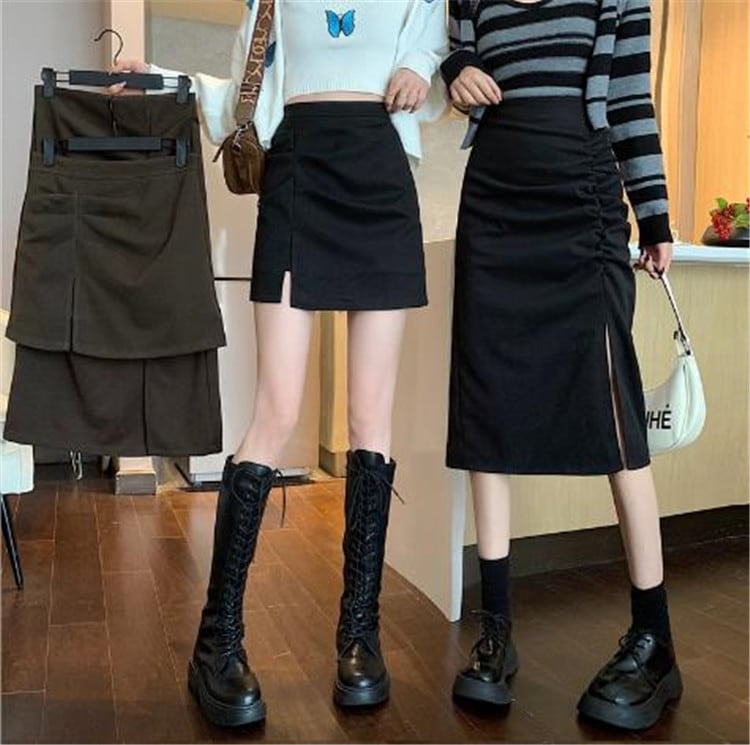 複数枚持っていて損はない スカート 女性 ニュースタイル Aライン ハイウエスト