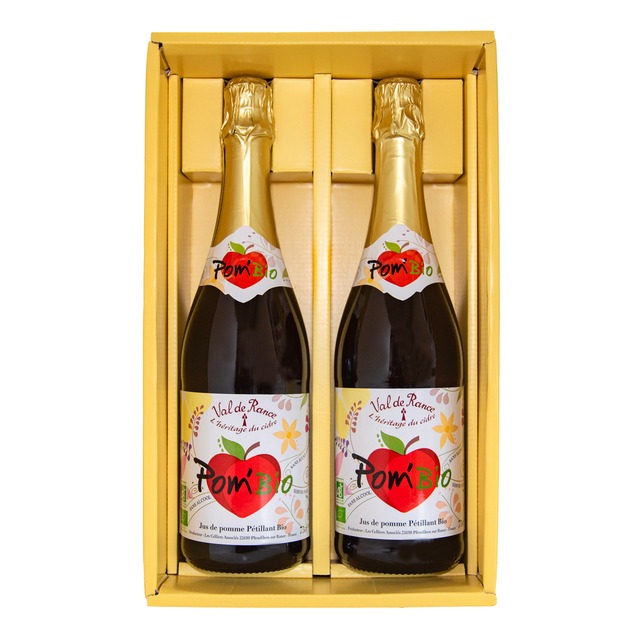 【送料無料12/20まで】ノンアルコールシードル ”ポム ビオ” 2本セット（専用ギフトボックス入）