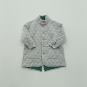 〈 eLfin Folk 〉Cotton lawn Quilt Coat / elf-232F23 / アウター / light gray / 110〜125