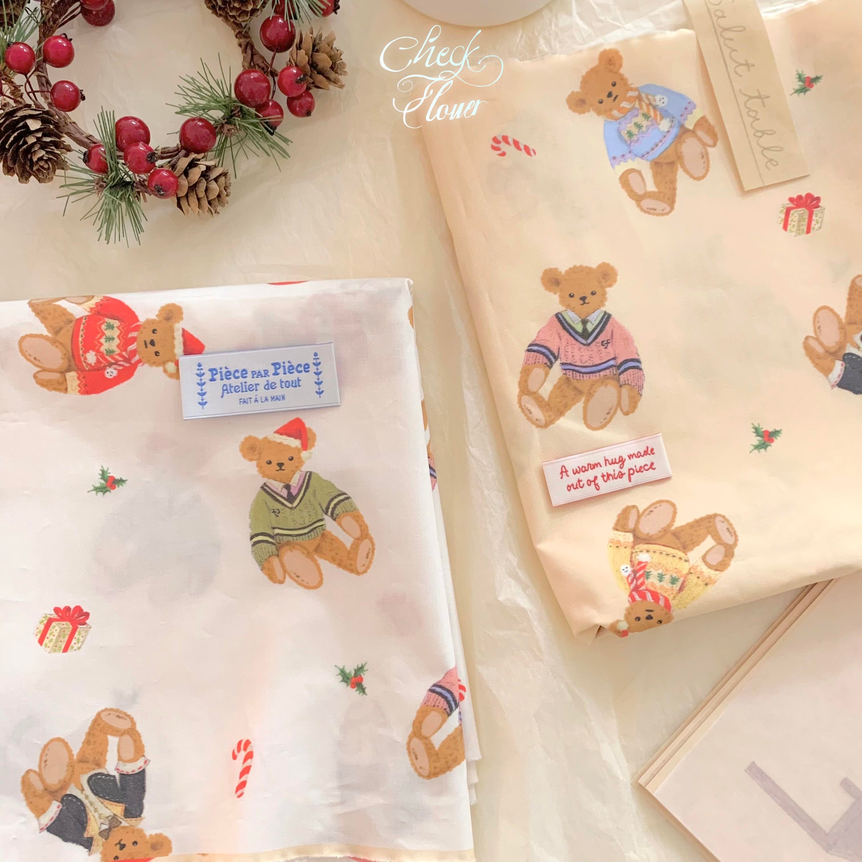 【即納】サンタベア　コットン生地24FW