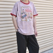 humor print tee over dye