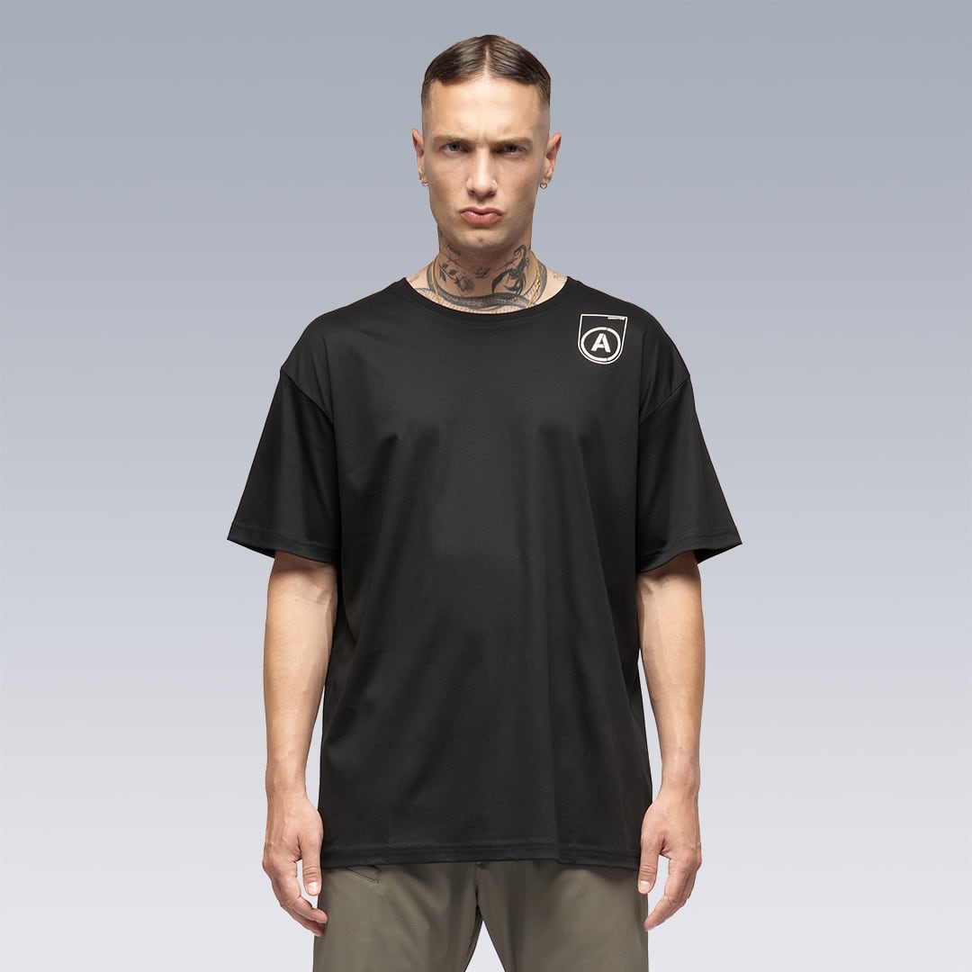 ACRONYM”S24-PR-B NEXT TO SKIN 100%COTTON MERCERIZED SHORT SLEEVE T-SHIRT  BLACK” | Lapel online store powered by BASE