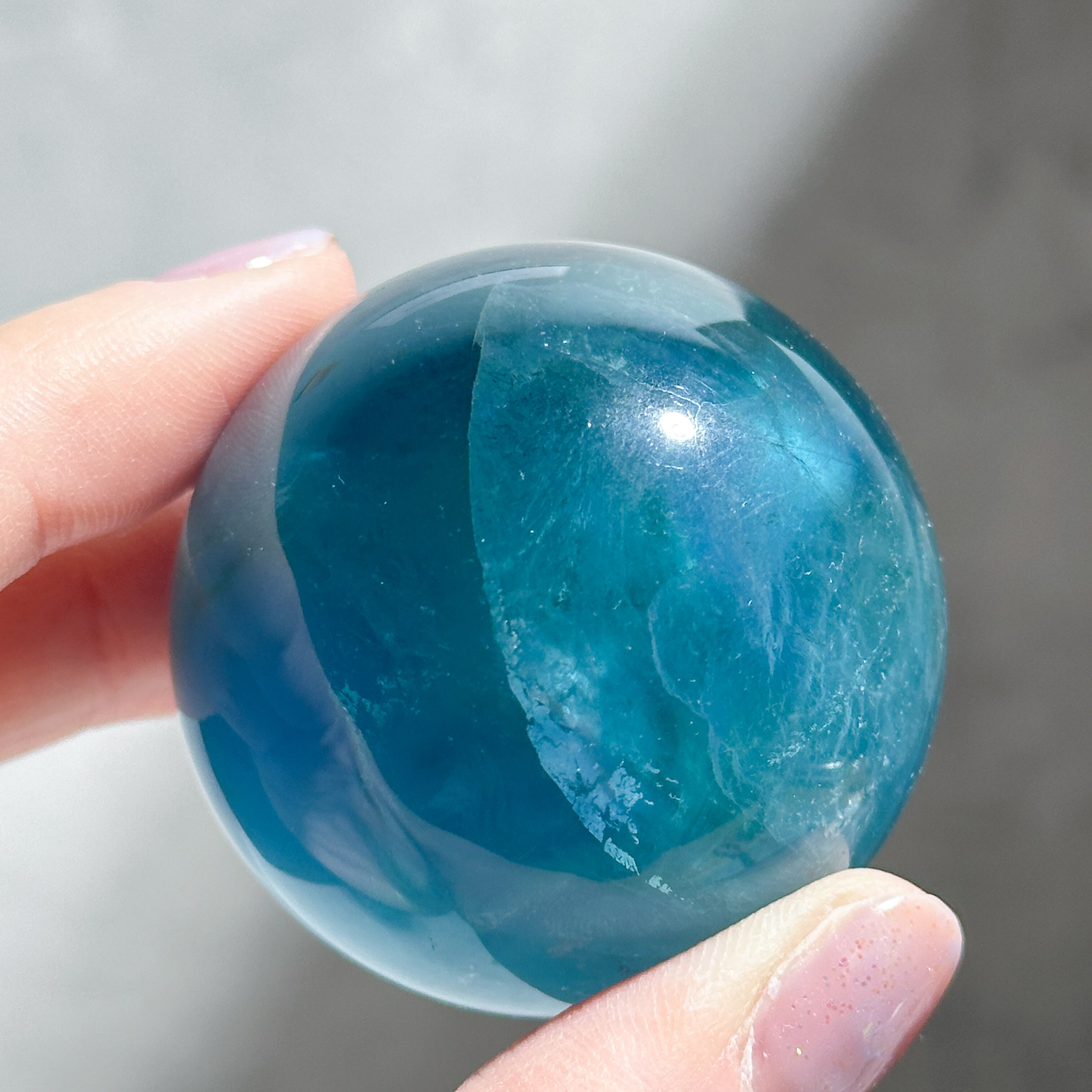 ブルーフローライト スフィア（丸玉）21◇ Blue Fluorite ◇天然石