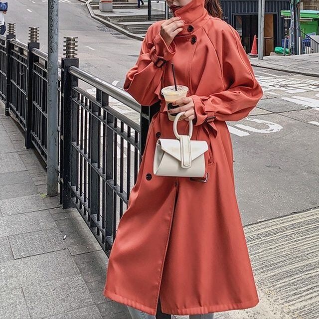 【予約販売】トレンチコート レディース ロング丈 コート アウター 大きいサイズ スプリングコート 春