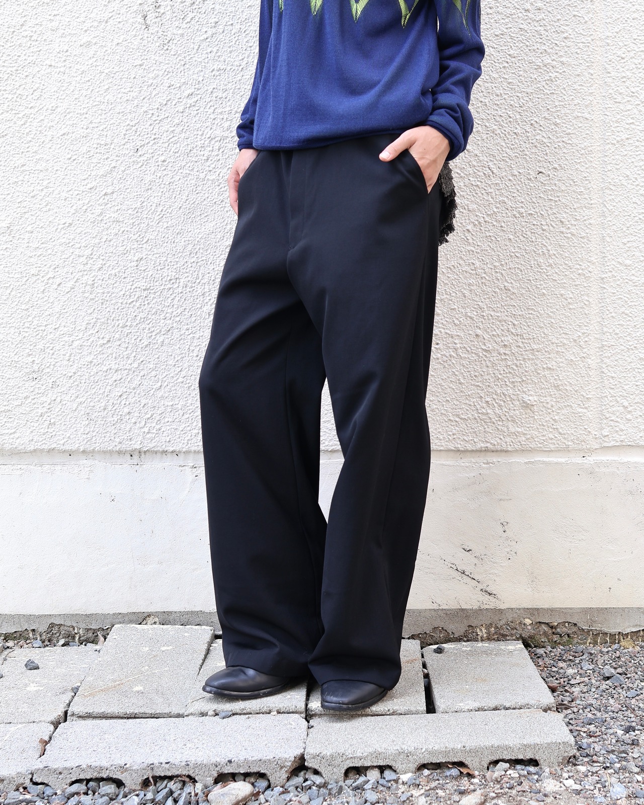 【Y's】hip design straight slacks