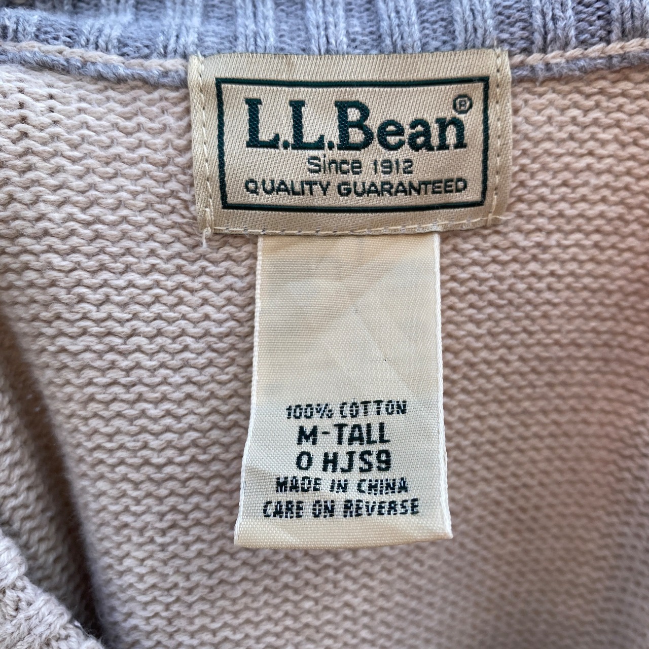 L.L.Bean エルエルビーン コットン ニットセーター メンズM TALL 古着 