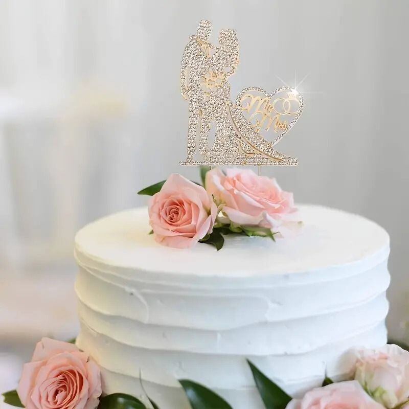 クリスタルウェディングケーキトッパー パーティー 結婚式 ブライダル