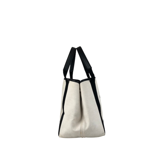 BALENCIAGA バレンシアガ カバスS ハンドバッグ ホワイト×ブラック ロゴ キャンバス トートバッグ vintage ヴィンテージ オールド bpp756