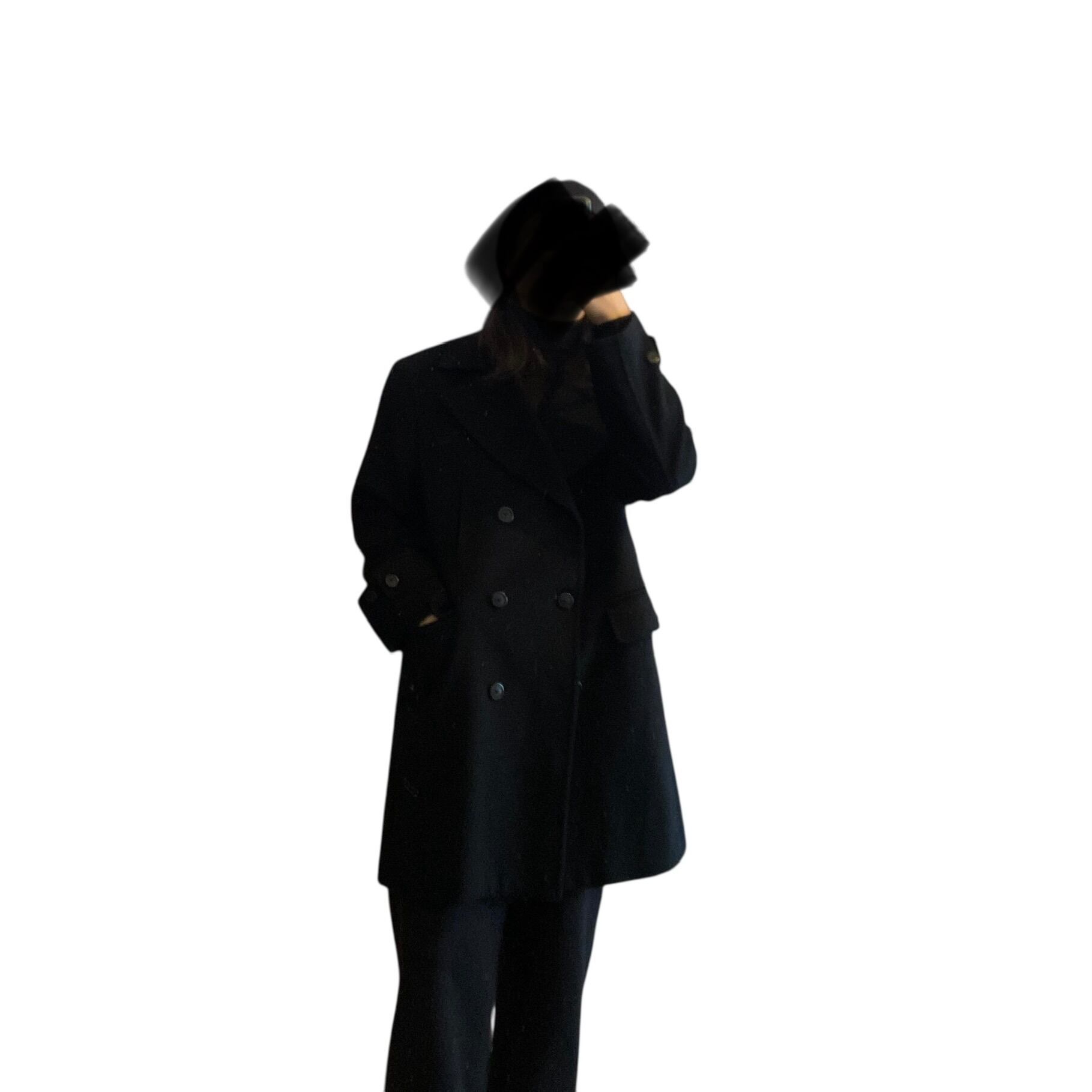 美品 〜00s SAKS FIFTH AVENUE ウール ロングピーコート 黒 00s SAKS FIFTH AVENUE wool melton long pea coat | CLOSE CLOTHES