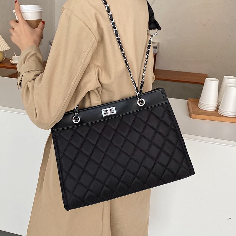 バッグレディース大容量2020新しい流行のファッション人気のロンバスチェーンバッグワイルドインショルダーバッグトートバッグ Tiancai_Wing_Bag38163376107