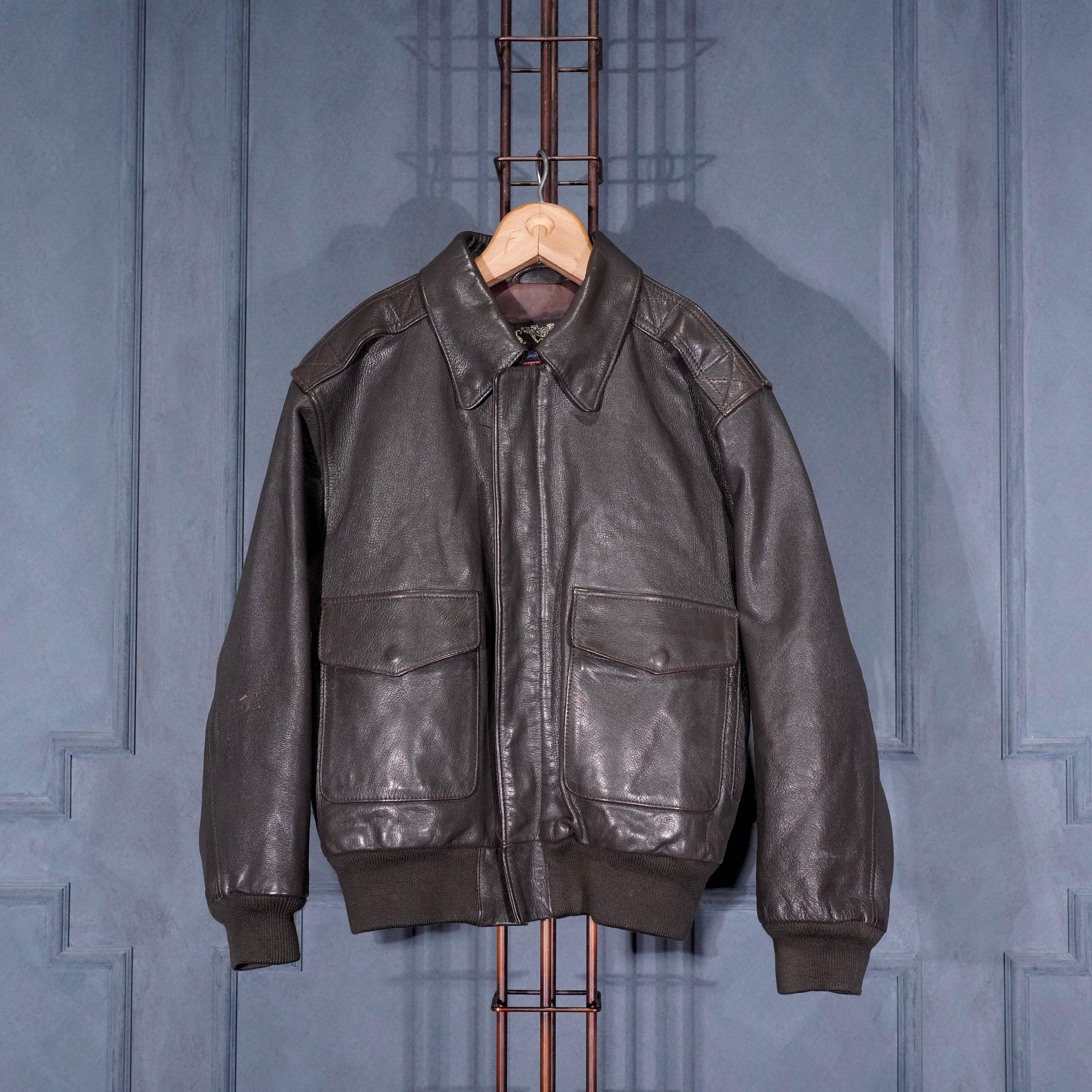 USA VINTAGE US WINGS A-2 TYPE LEATHER FLIGHT JACKET/アメリカ古着A
