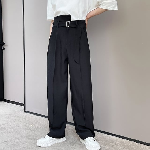 予約販売】パンツ ボトムス メンズ タッグ ハイウエスト 黒 ブラック