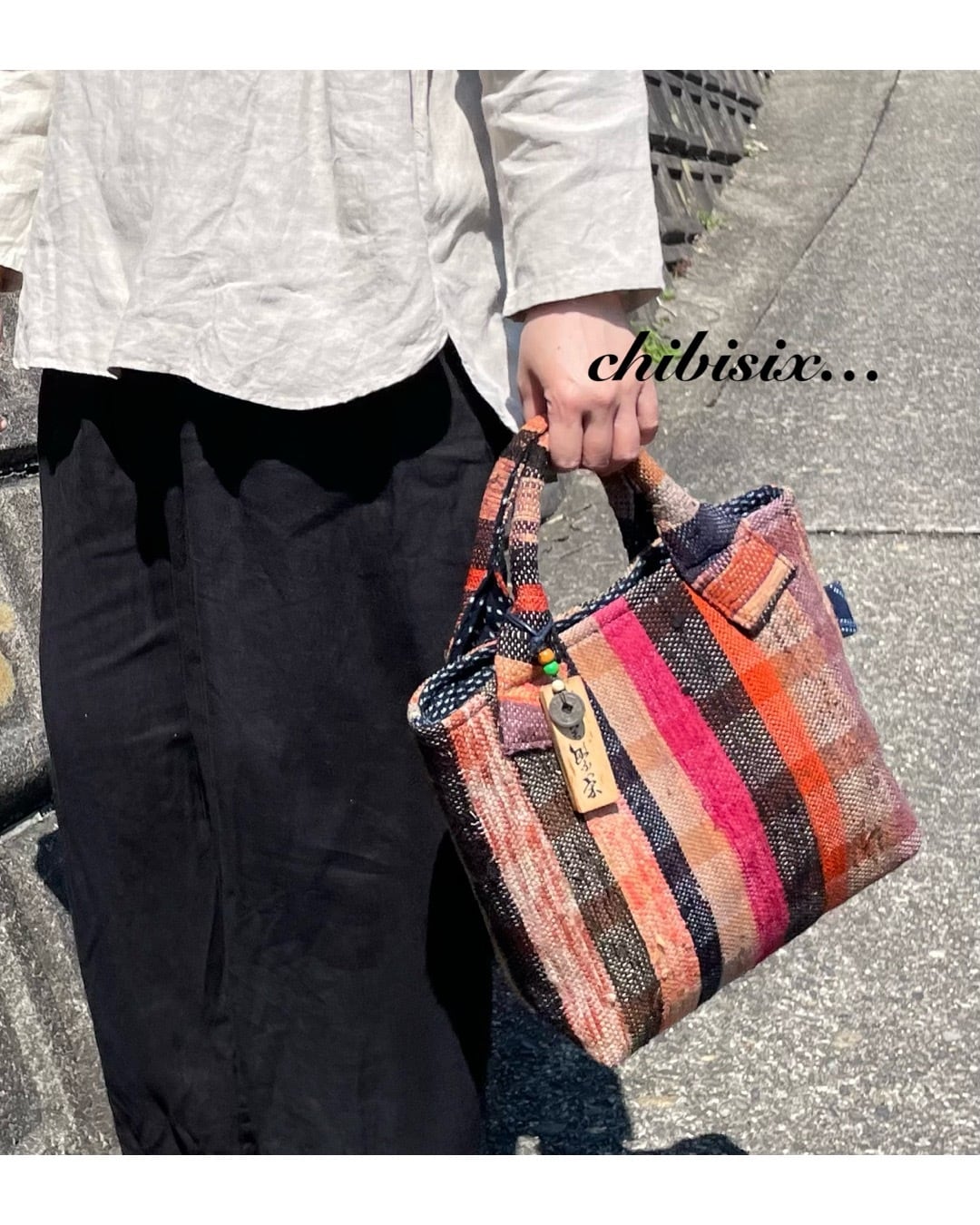 古布バッグ Yahoo!オークション - chibisix ハンドメイド 古布 バッグ 型染め 藍染