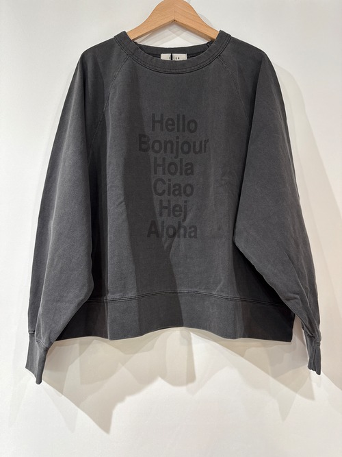FILUM フィルム/  ピグメント加工ドルマンプルオーバー　　　ブラック