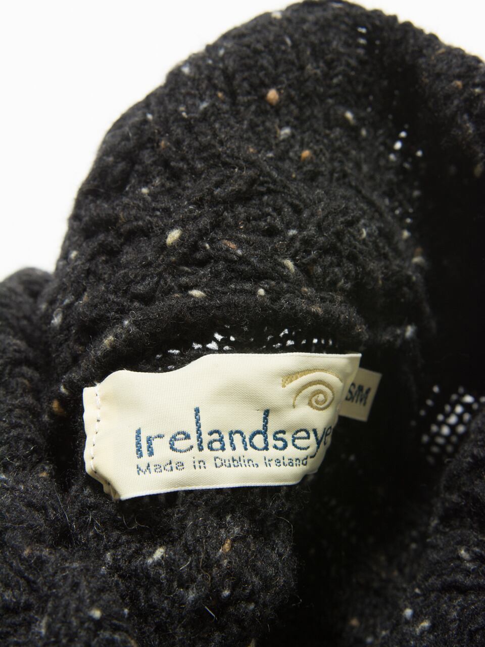 【Made in Ireland】100% merino wool asymmetric knit poncho（アイルランド製 アシンメトリーウールニットポンチョ）1d