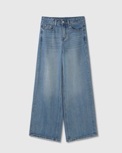 Denim wide-leg washed Pants  L0066
