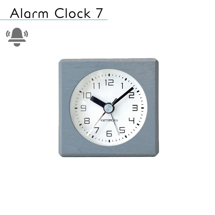 KATOMOKU Alarm Clock 7 グレー km-99GR アラーム時計 目覚まし時計