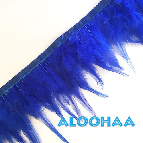 フェザーロール【ブルー】単色10-15cm丈　1ｍ #31-004BE-CT  DIY 羽　衣装材料　タヒチアン　