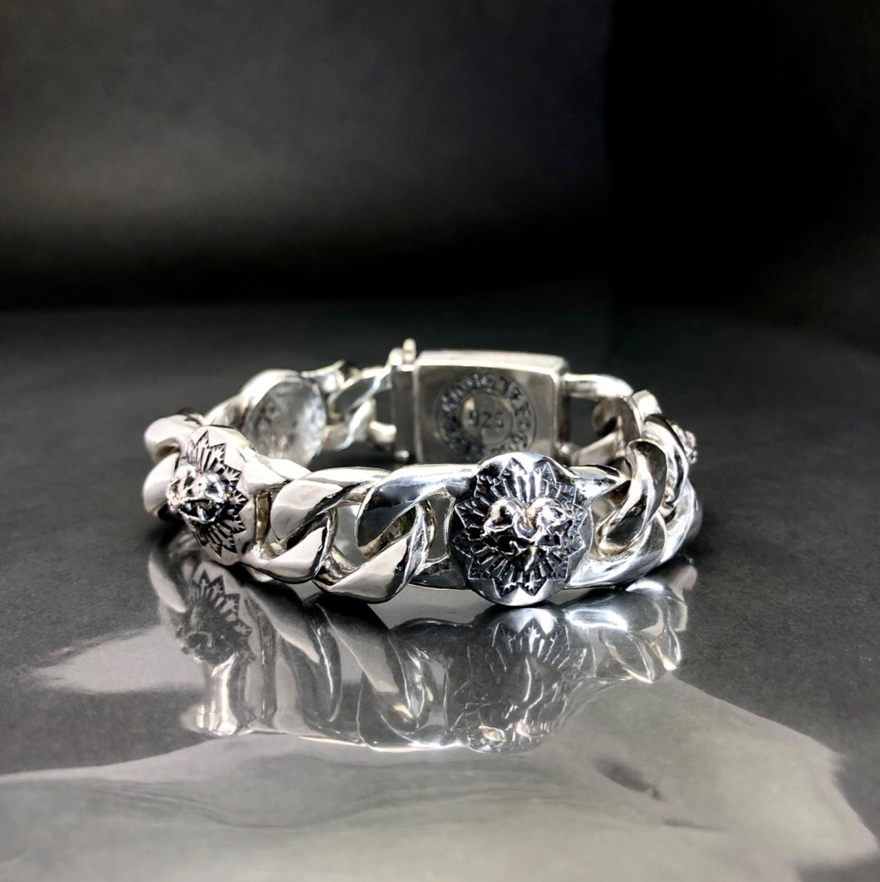 SW:HEART CHAIN BRACELET /  スタンプワークハートチェーンブレスレット
