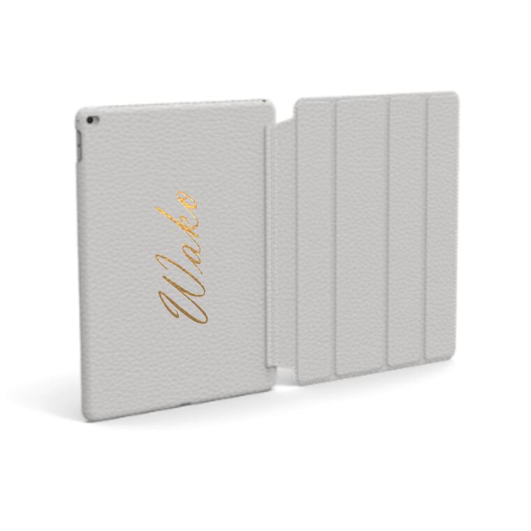 Custom Name iPad Premium Shrink Leather Case (Book Cover Type) (Limited/11月分数量限定)