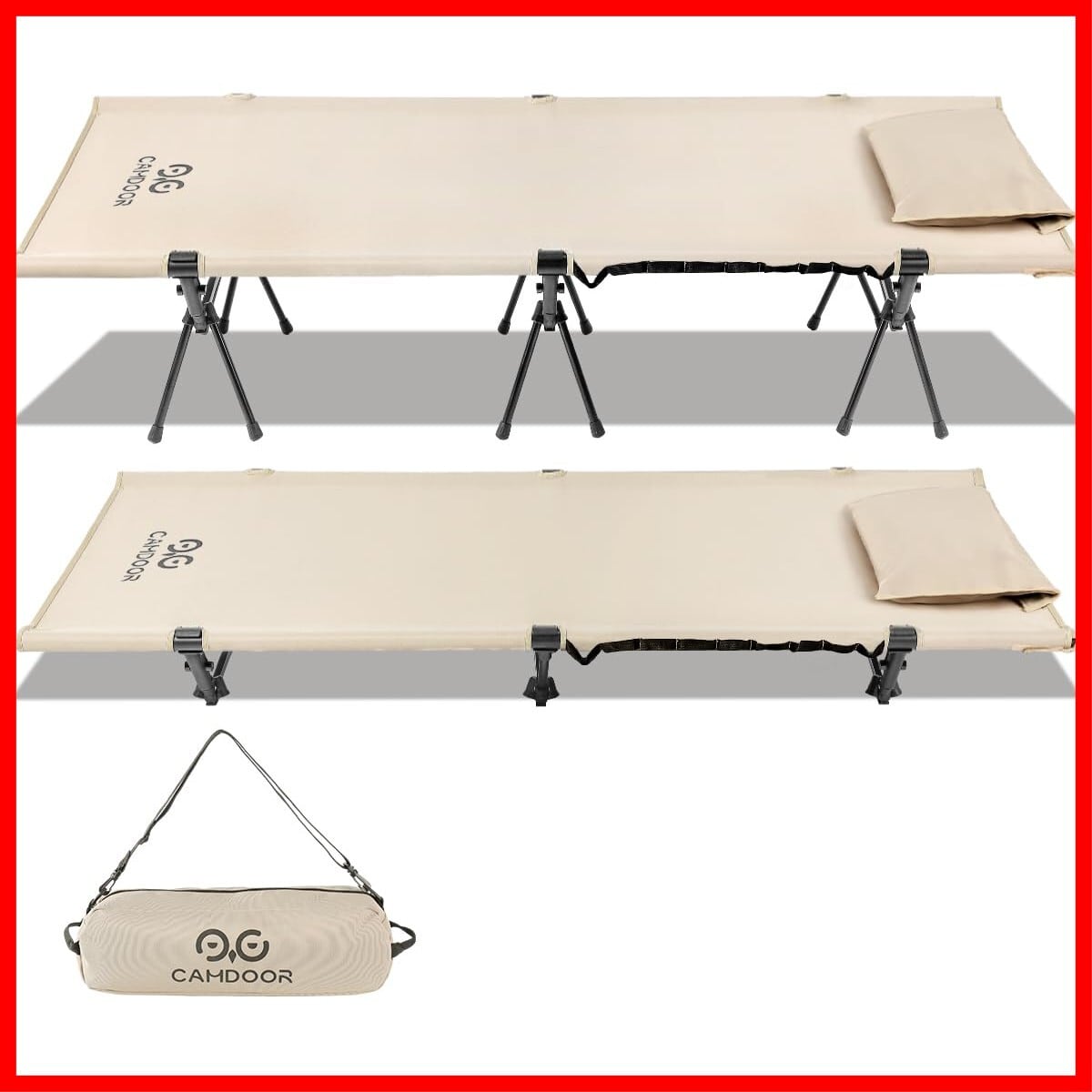 コット キャンプ 2way CAMDOOR【高密度1000Dオックスフォード&枕カバー