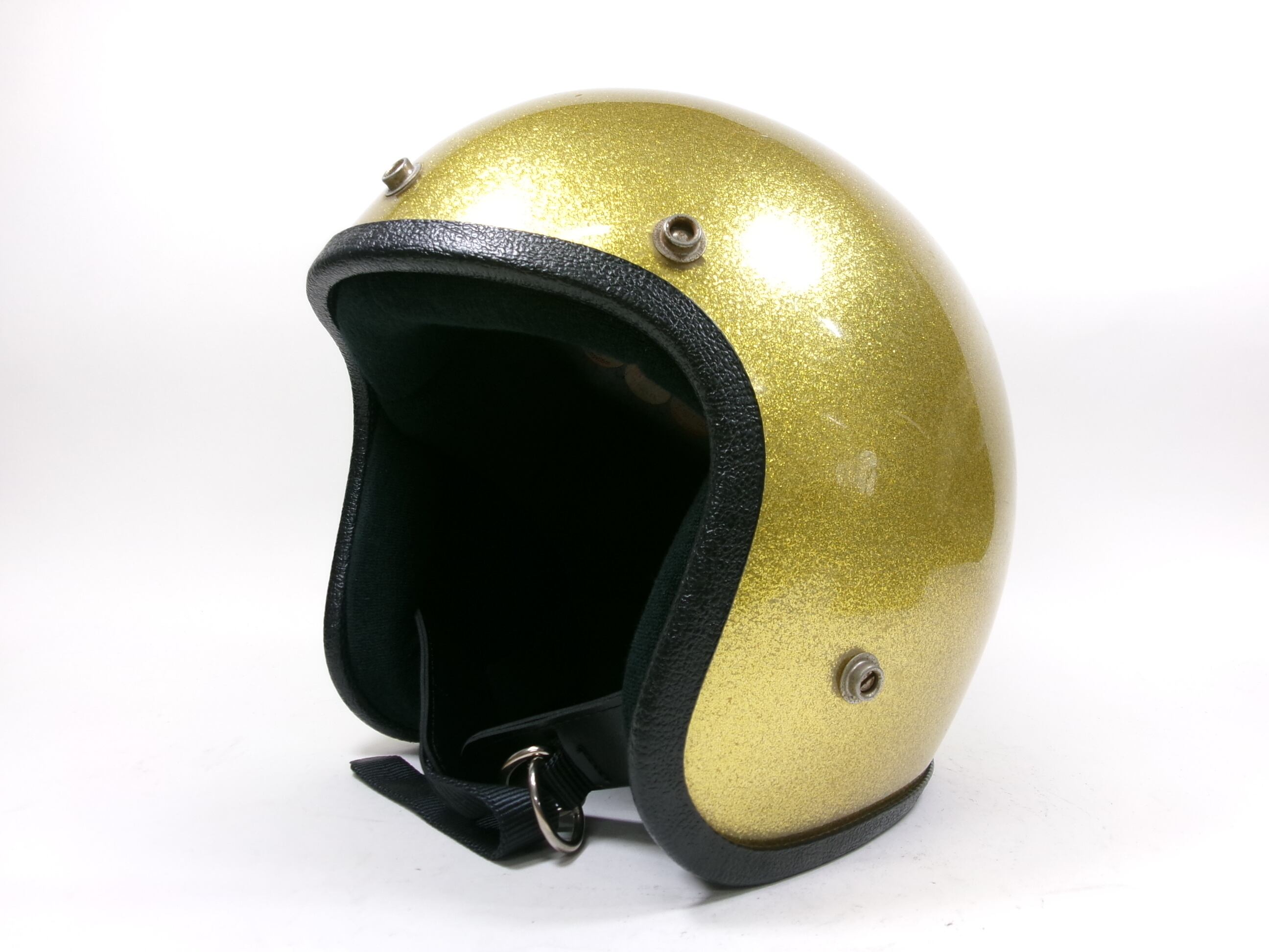 60s GRANT GP-2 ジェットヘルメット シャンパンゴールド 目深加工済み 