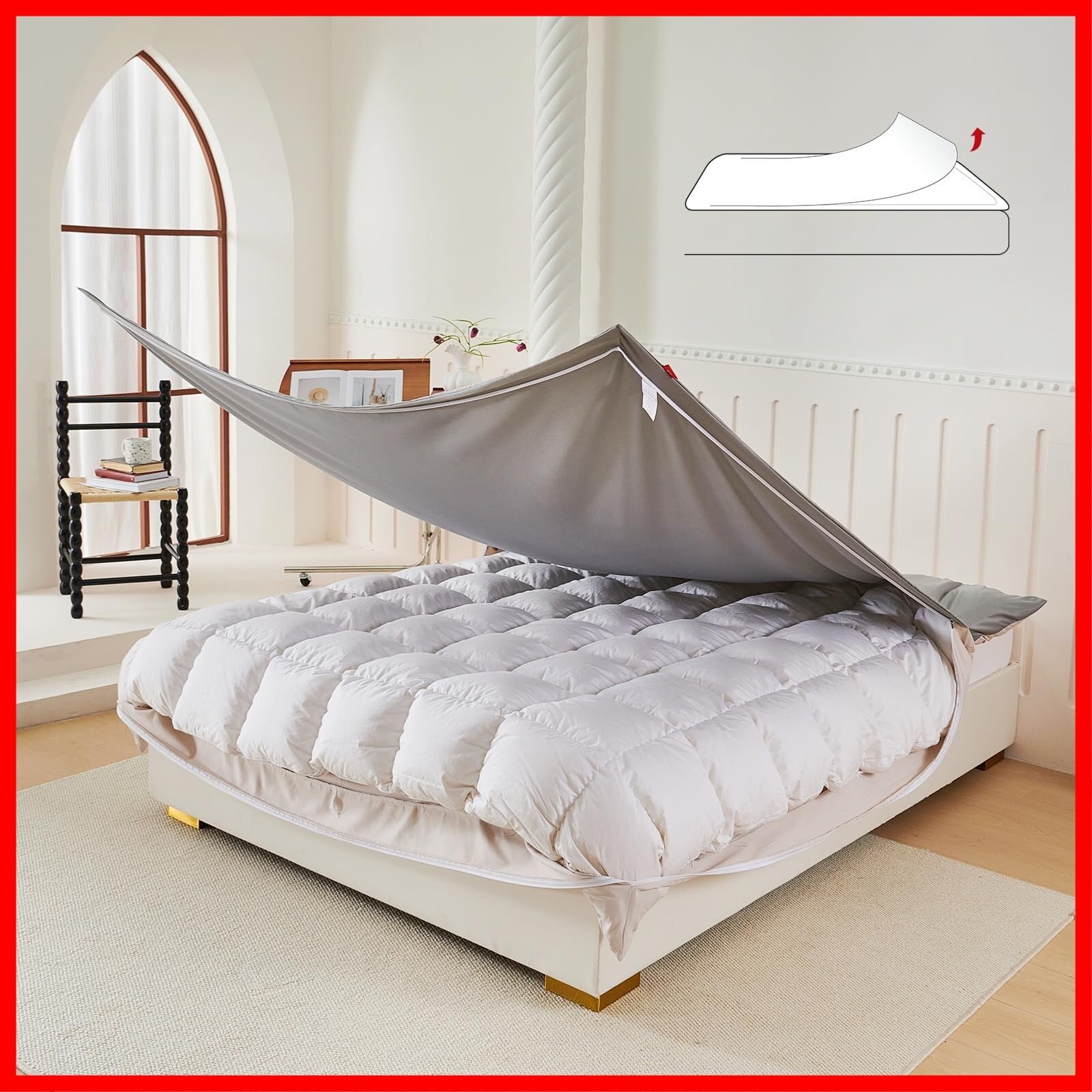 Softime】掛け布団 人工羽毛布団 シングル ダックダウン90%相当