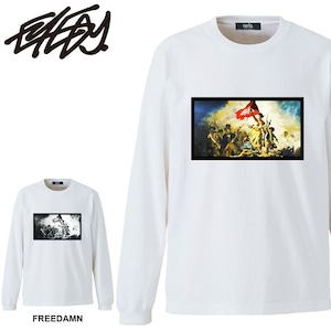 【eye-ltm097】 EYEDY アイディー 大きいサイズ メンズ ロングtシャツ ロンt FREEDAMN ブランド M L XL XXL XXXL 3l おしゃれ ストリート 綿 コットン 長袖Tシャ