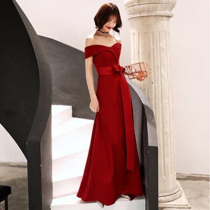 赤　ロングドレス