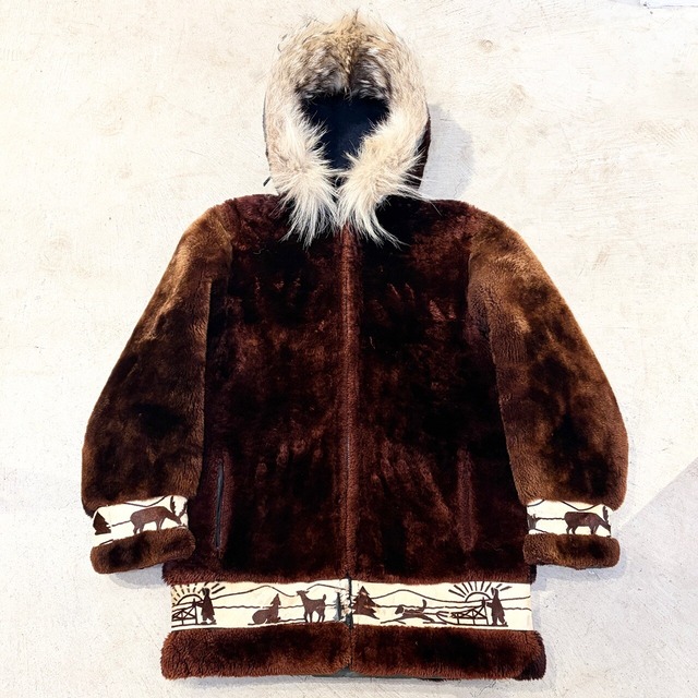1970s ESKIMO DAVID FUR JACKET BROWN