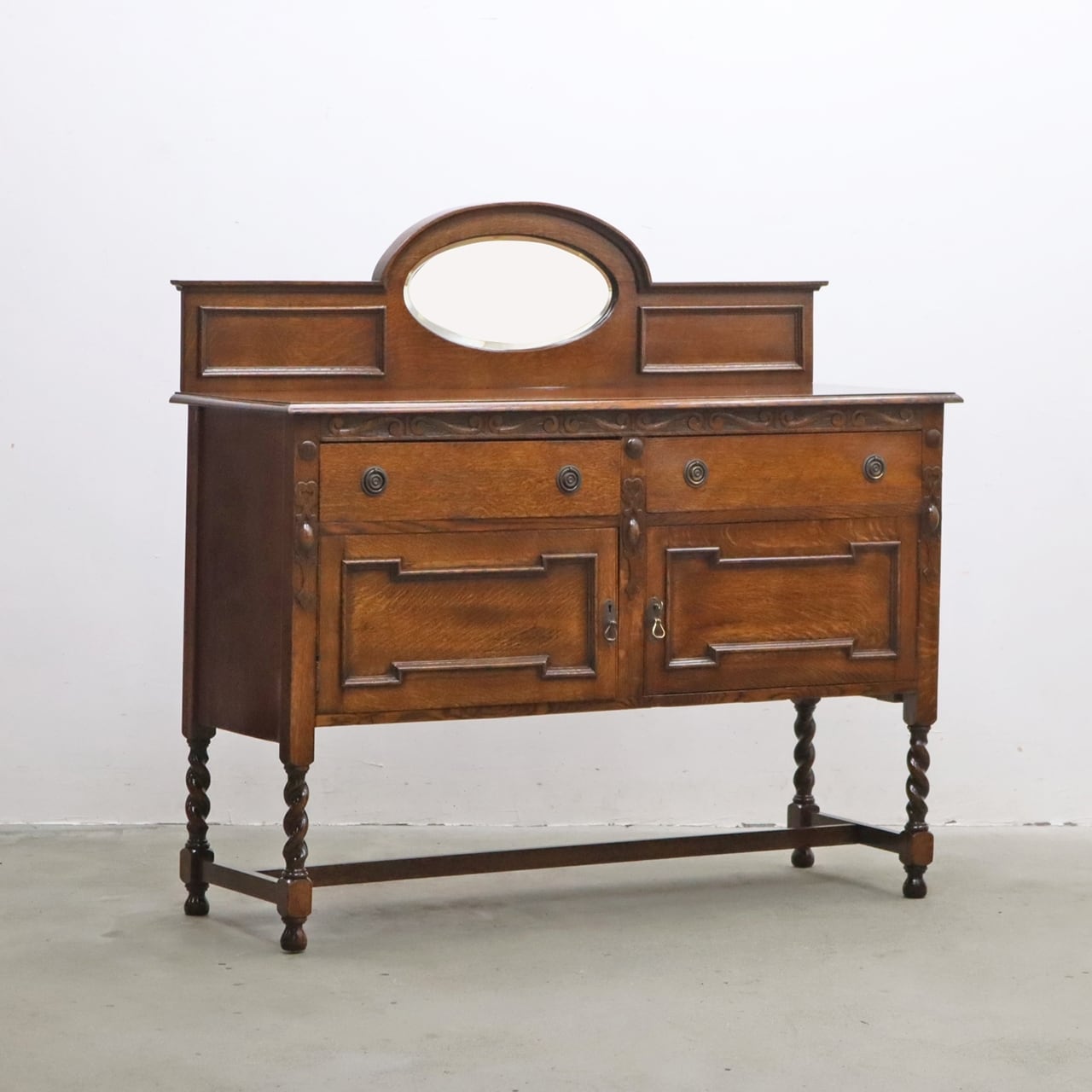 イギリス　サイドボード　アンティーク　ミラー付き イギリス サイドボード アンティーク ミラー付き 【公式通販】