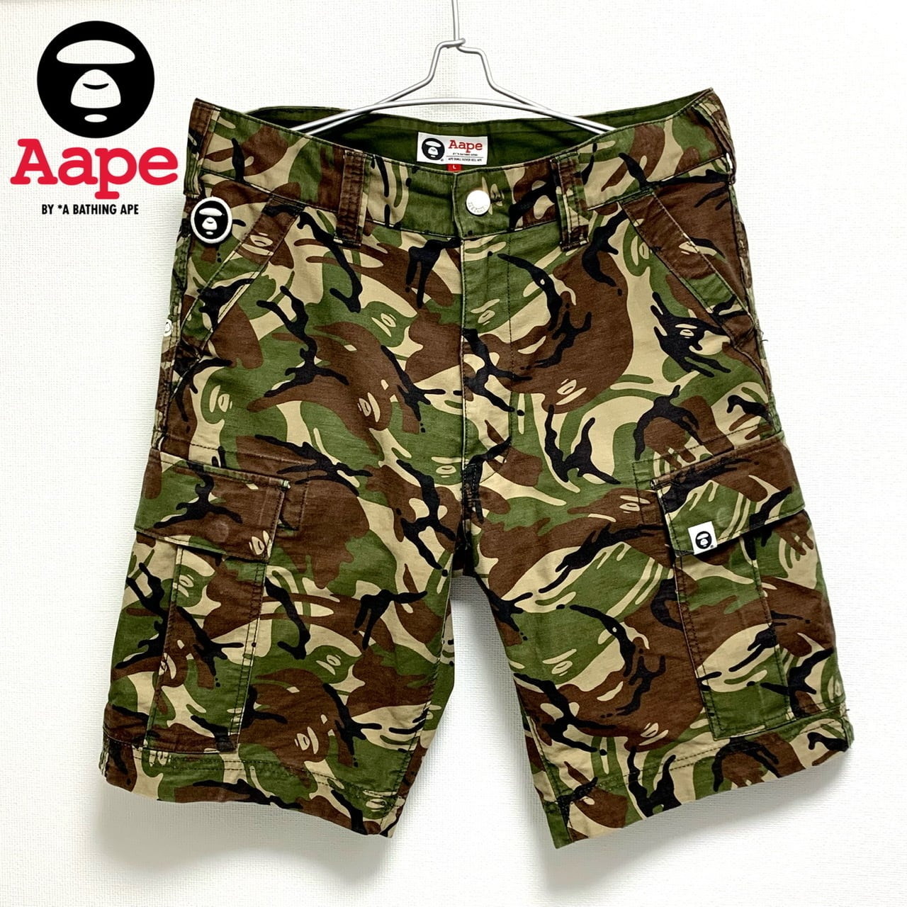A Bathing Ape 迷彩カーゴパンツ アベイシングエイプ A BATHING APE L カーゴパンツ クロップド