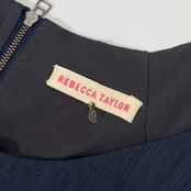 リネン混 REBECCA TAYLOR レベッカテイラー ノースリーブ ワンピース 0/ネイビー レディース