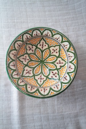 Moroccan Safi Handpainted Ceramic Plate (ca.1970s–90s)