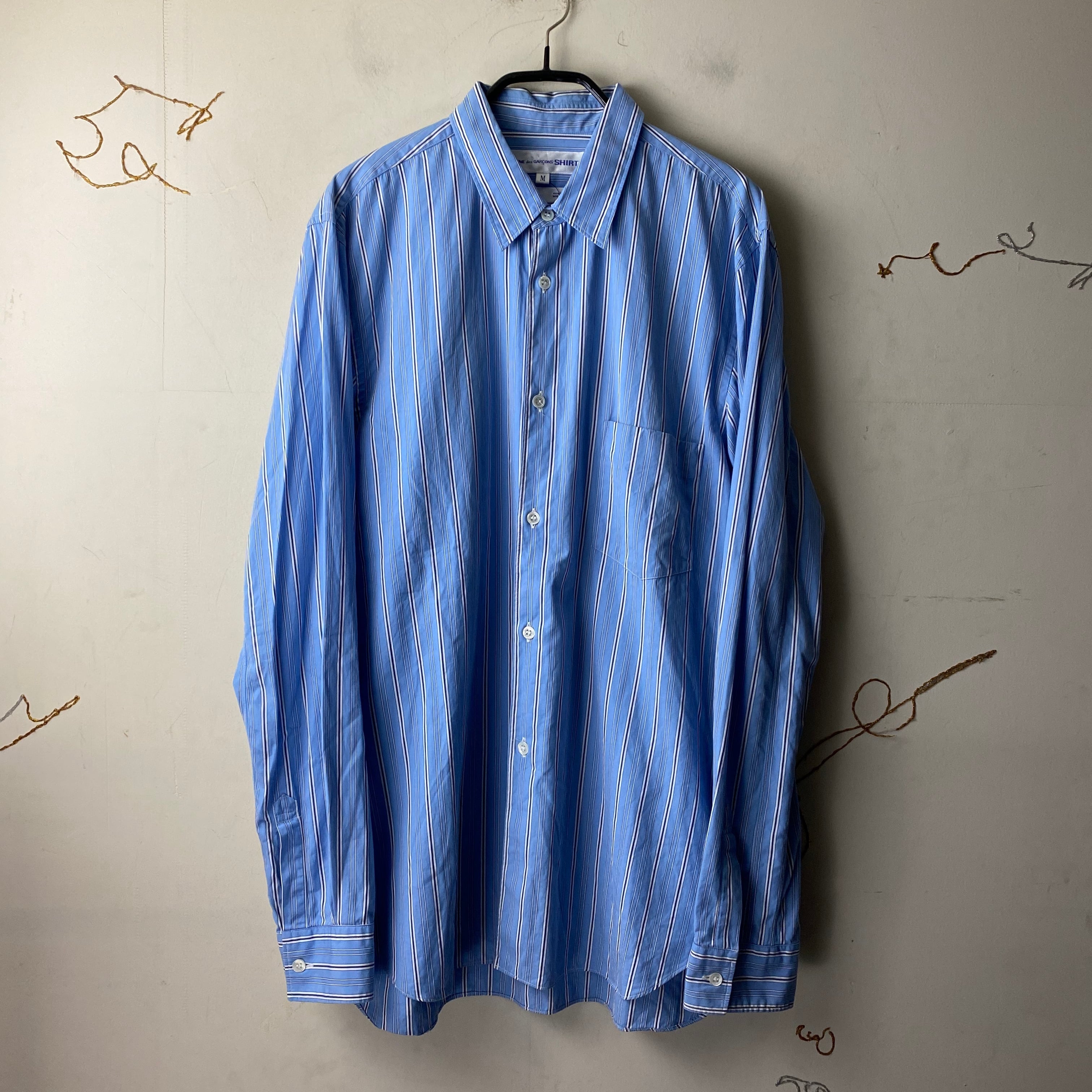 COMME DES GARCONS SHIRT back message print stripe shirts | NOIR ONLINE