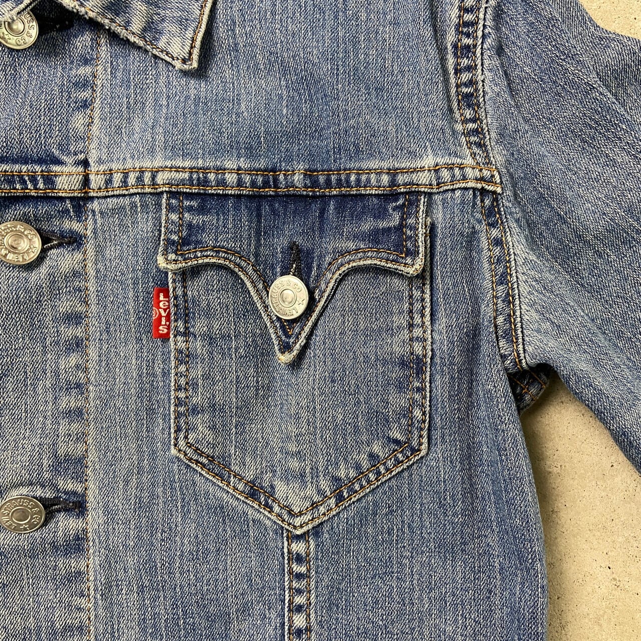 00年代 Levi's リーバイス デニムジャケット レディースS相当 古着 00s