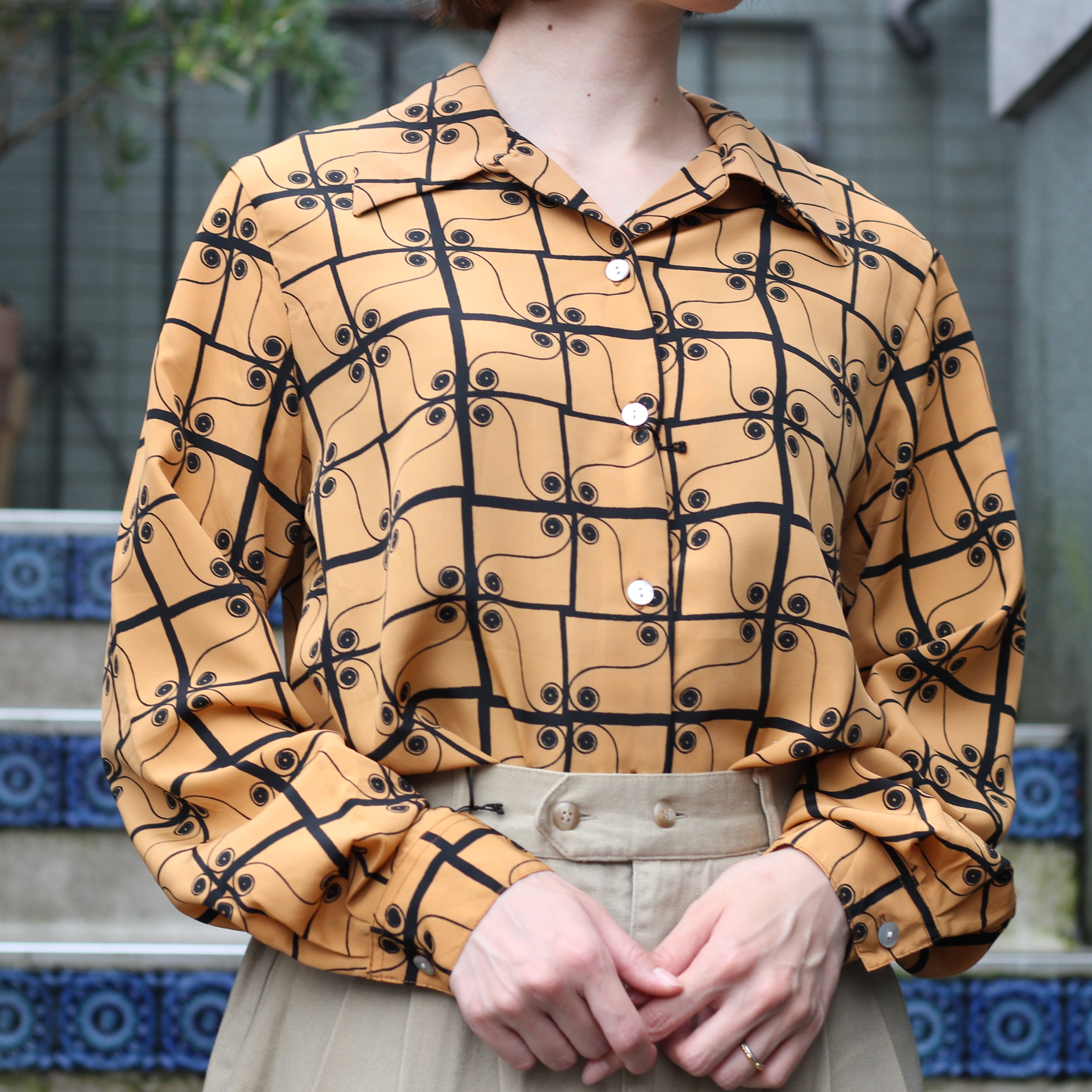 USA VINTAGE PATTERNED ALL OVER DESIGN SHIRT/アメリカ古着総柄