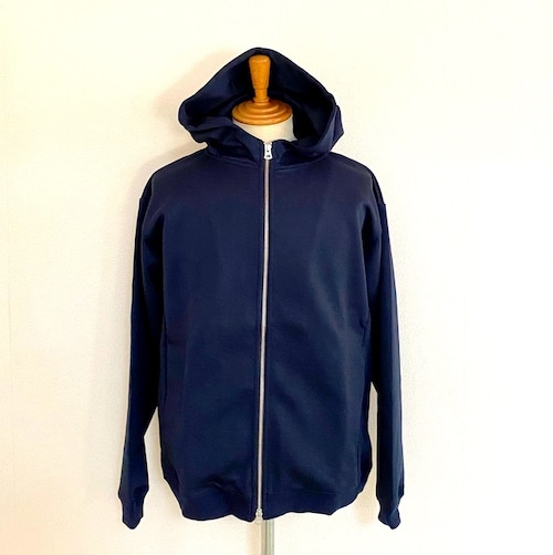 Light Double Knit Zip Parka　Navy