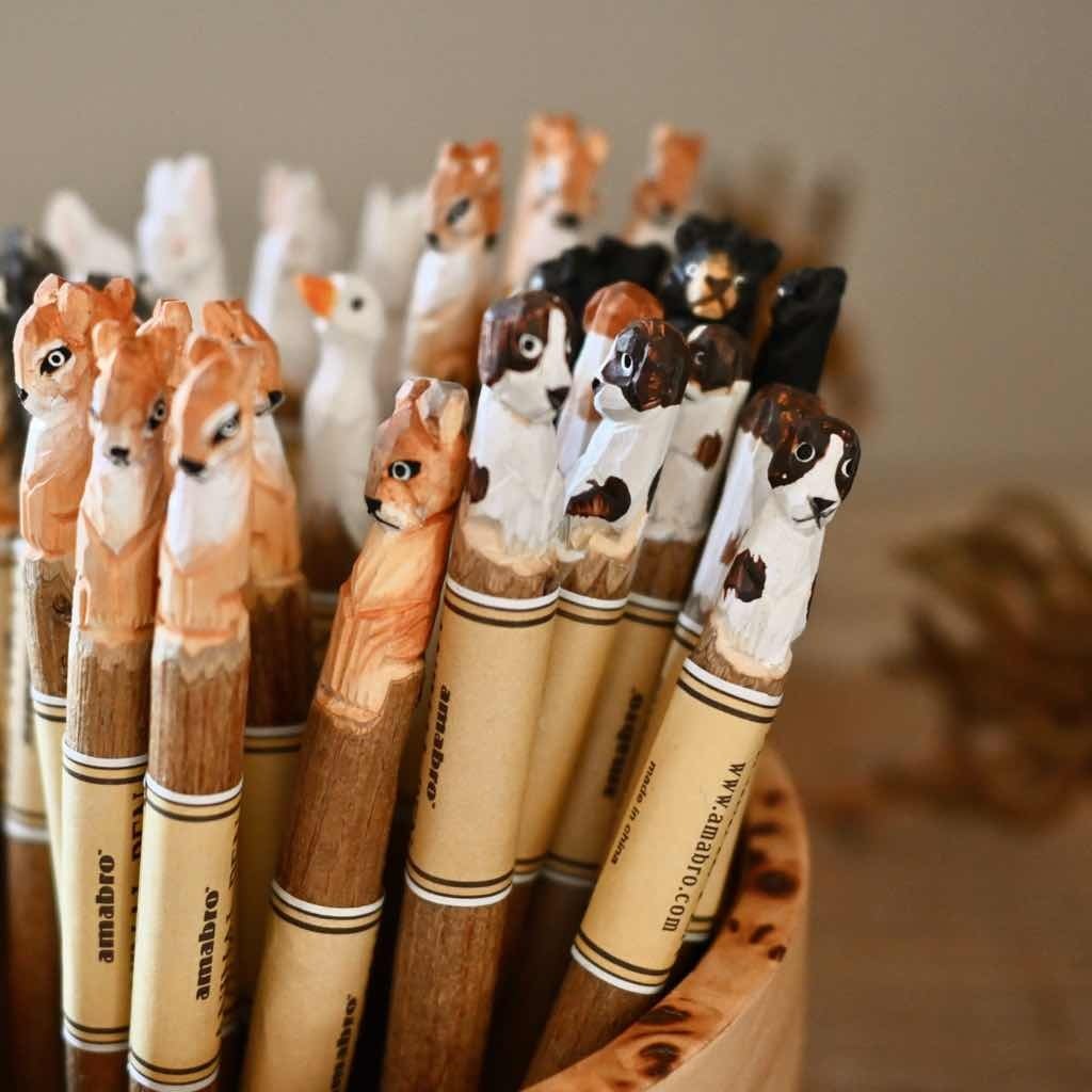 再入荷 】木彫りのリスのボールペン｜文具 民芸品 雑貨店 雑貨屋