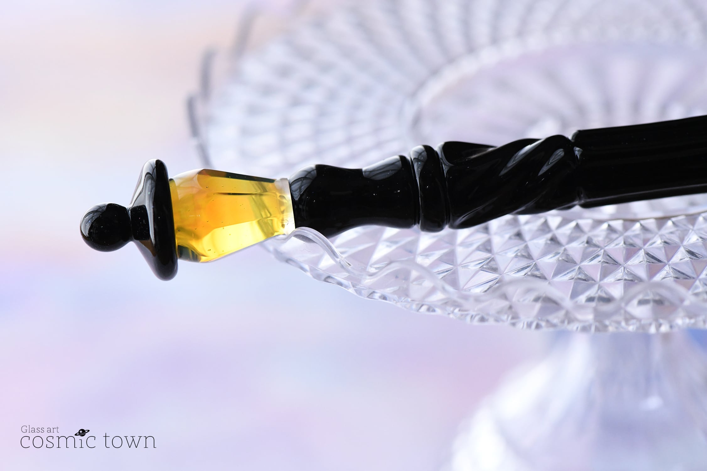 街頭ガラスペン(黄色) Cosmic town 街灯ガラスペン / ボロシリケイト【cosmic town】0413-7 | cosmic town