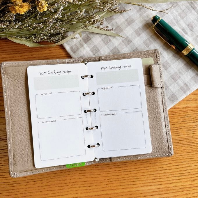 マイクロ5サイズ/お料理レシピリフィル