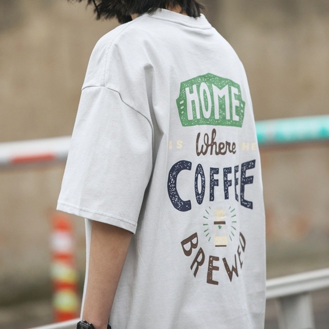 COFFEEグラフィックバックプリントTシャツ 3col   R00362