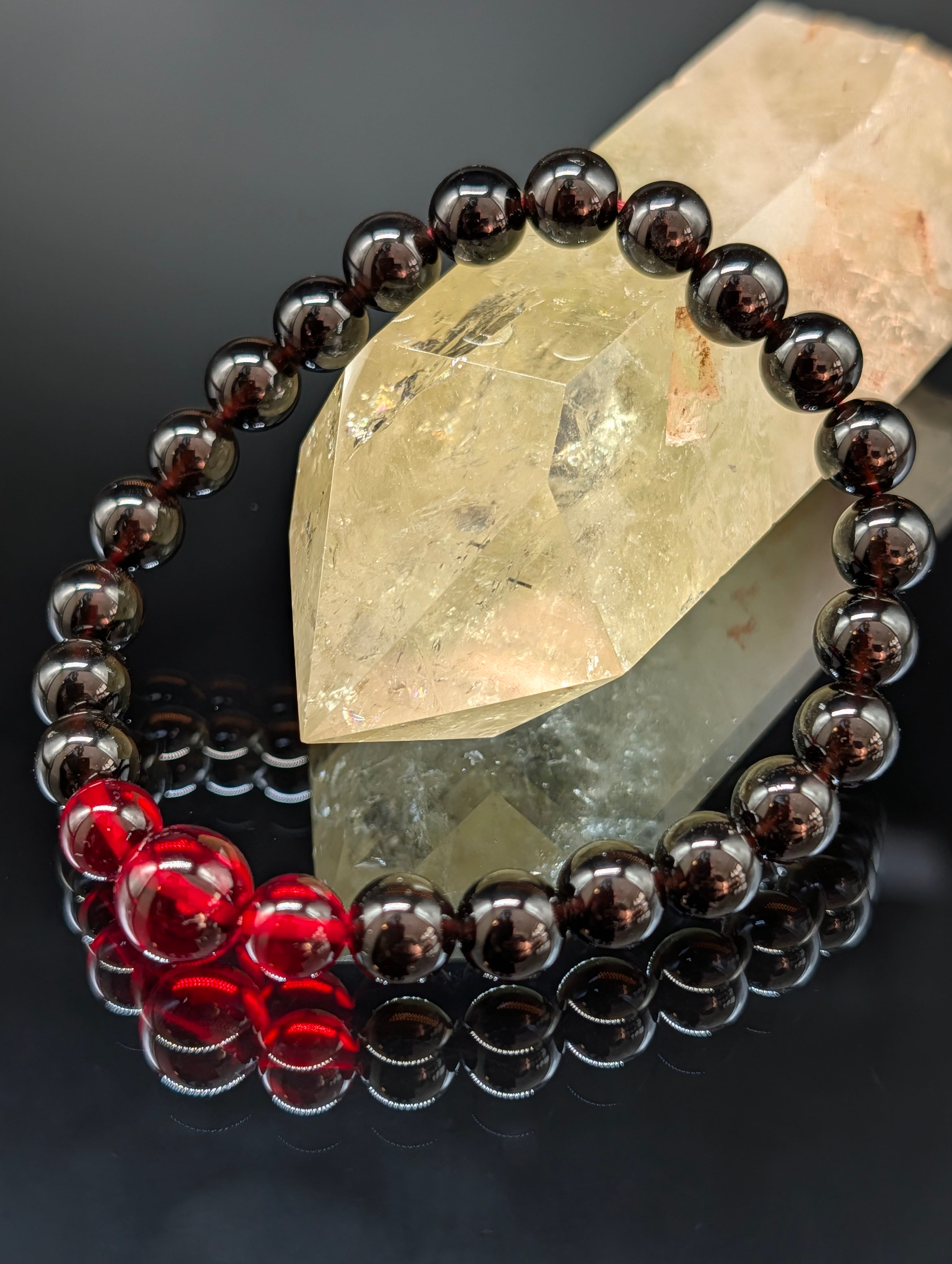 一点物・最強金運・上質】ルチルクォーツ 8.5mm No．7 ブレスレット