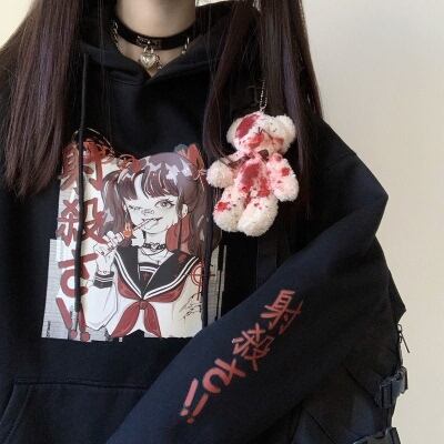 個性的トップス アニメ アウター パーカー フーディー フードパーカー