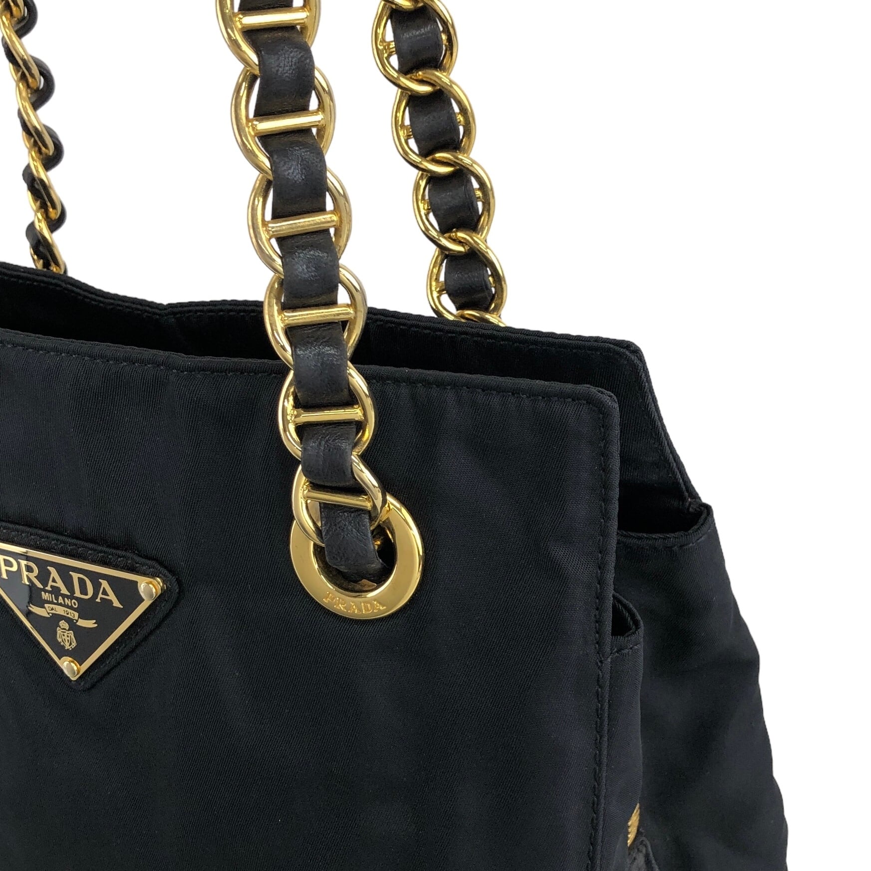 PRADA プラダ ショルダーバッグ ブラック トライアングルロゴ PRADA プラダ ショルダーバッグ ブラック トライアングルロゴ