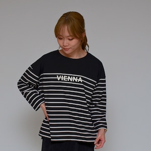 【異素材コンビ】 ドライポンチ×ボーダープルオーバー ‐ LER-2628 ブラック ‐