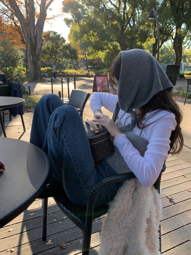 (予約) ounce / Hairy alpaca bustier knit 2color