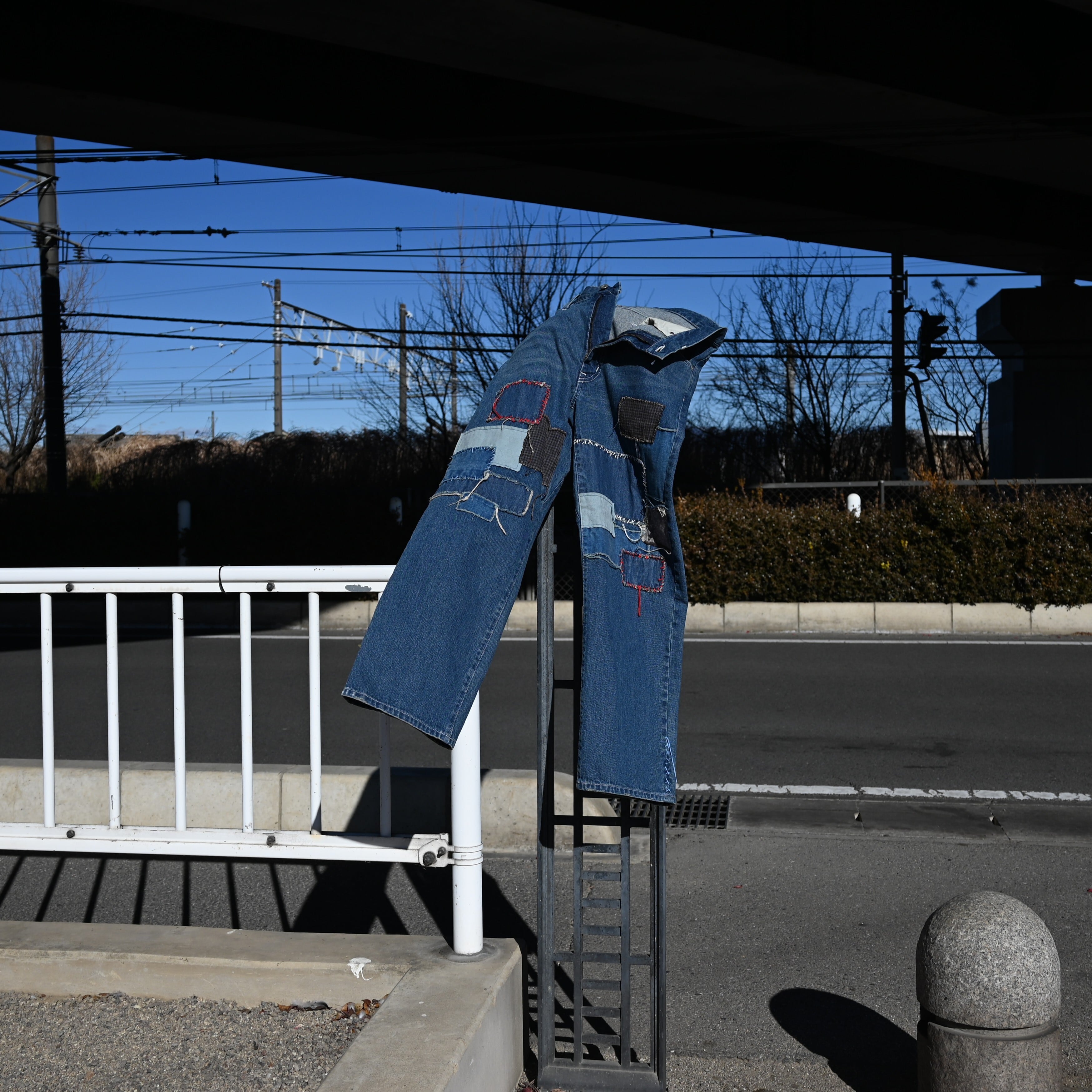 KUON / Sashiko Mended Denim Trousers | GANKO