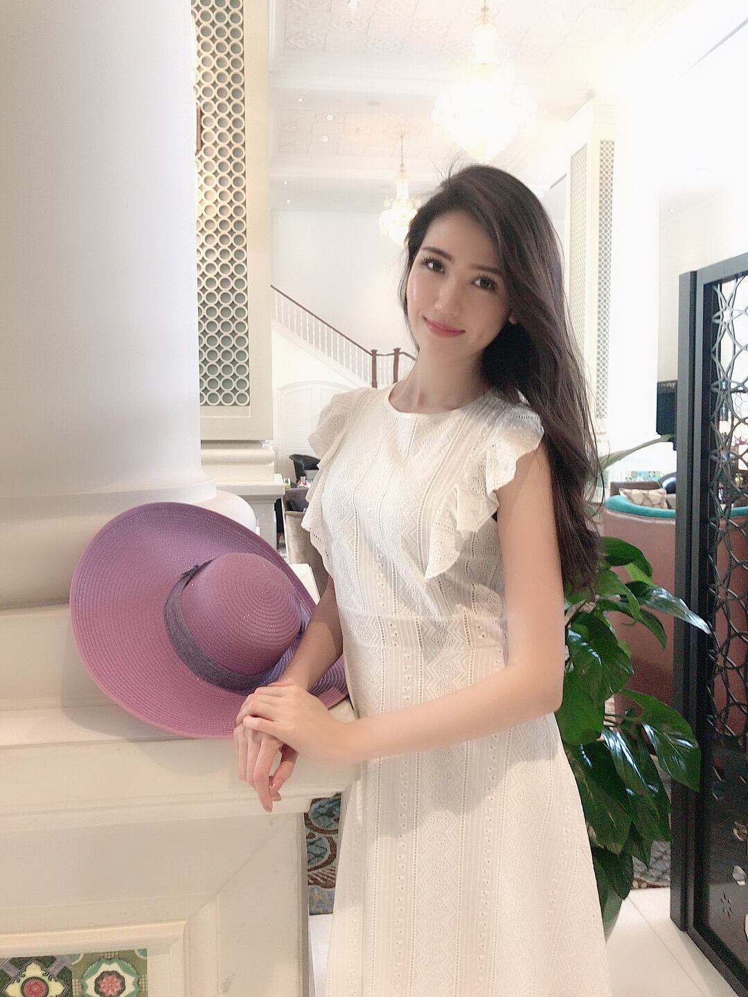 人気no 1 Laurenコットン100 レースワンピース ひざ丈ワンピース